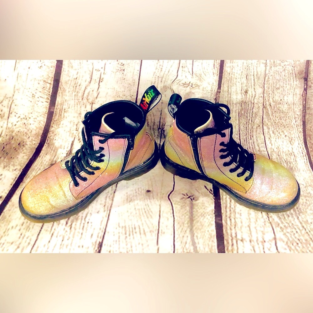 🎉HP🎉Dr. Martens🔥1460 Glitter Lace & Zipper Up Boots🔥 - Picture 7 of 16